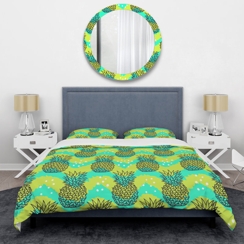 Green Microfiber 3 Piece Duvet Cover Set, Twin Duvet Cover + 1 Standard Sham