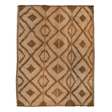 Brown Tuareg Bamboo Leather Mat - 10'6" x 13'2"