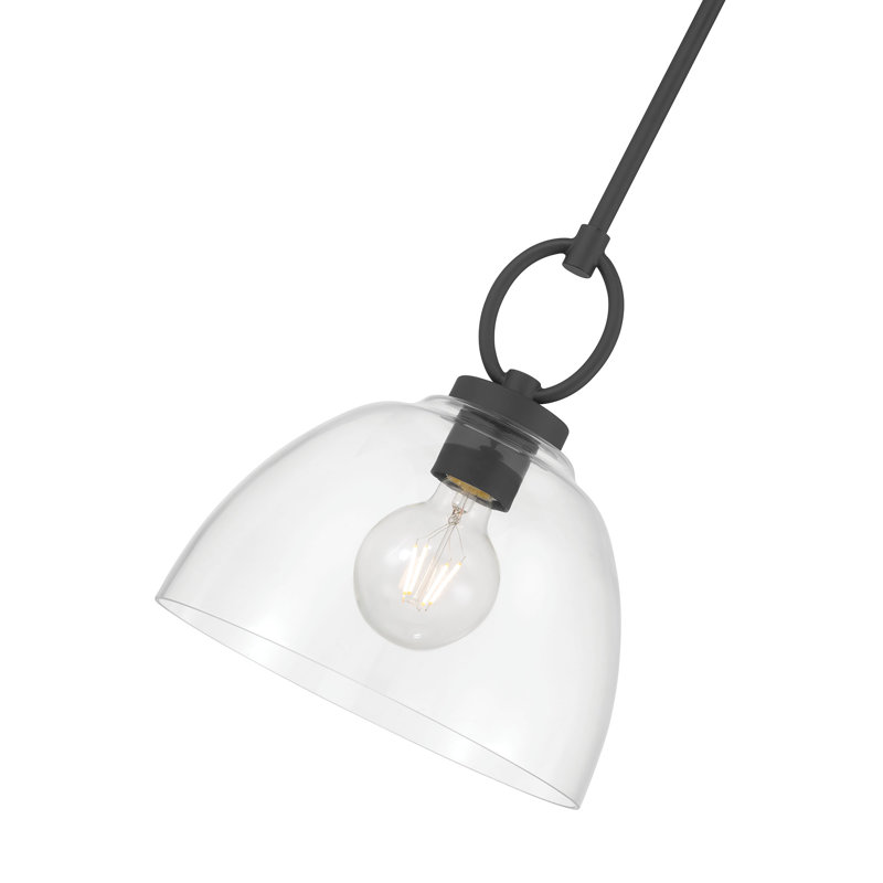 Luminaire suspendu 1 lumière Velto, Noir mat