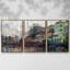 Zaandam, The Dike, Evening, 1871, peinture sur toile 3 pièces-533768879-533768866