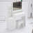 41" Large Size Left Bedside Cabinet Vanity Table+Cushioned Stool, Extra Large Touch Control LED Mirror, 3-Color Switch, Multi Layer High Capacity Storage Fashionable Dresser-1994965794