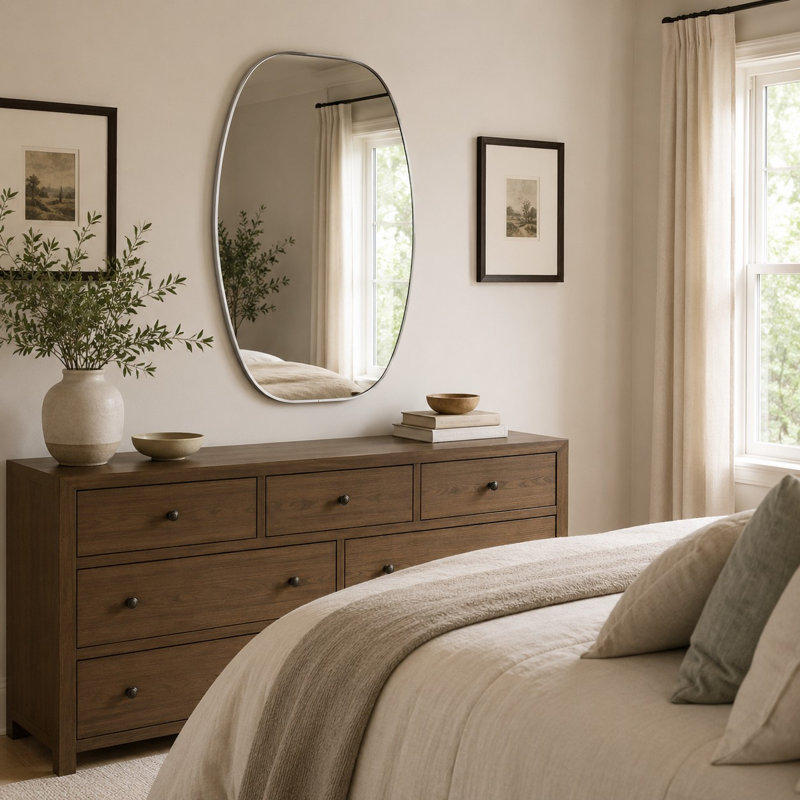 Miroir mural 24 po x 36 po, Argent