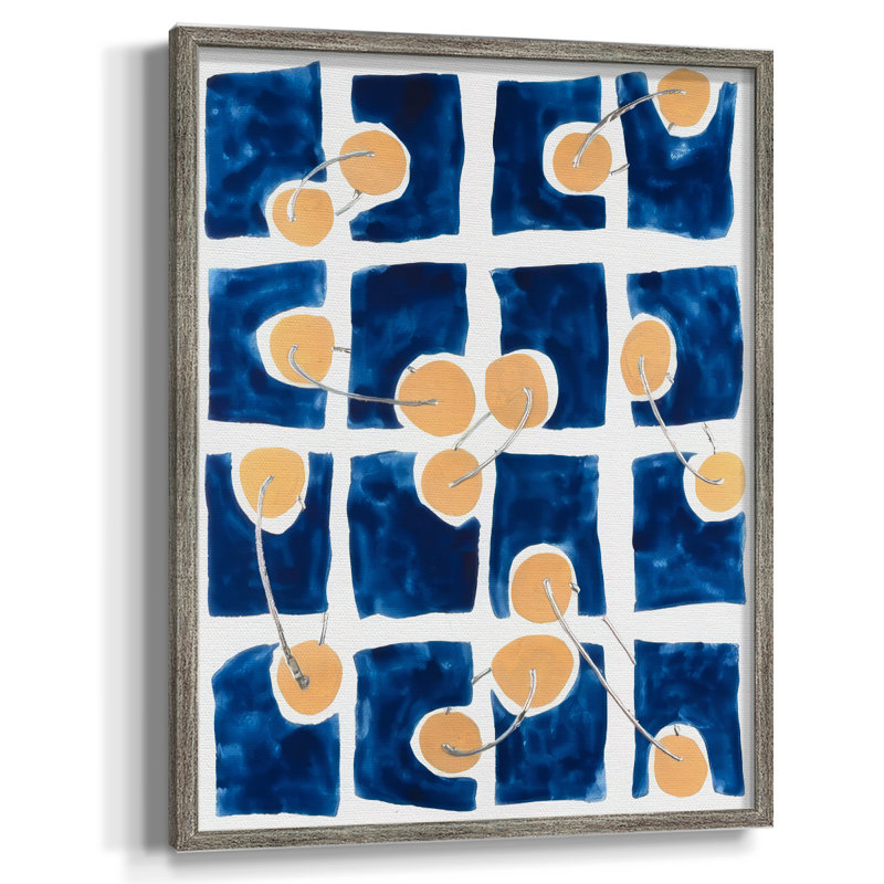 Abstract Abstract I, reproduction encadrée - bois massif, H 21 po x l 17 po