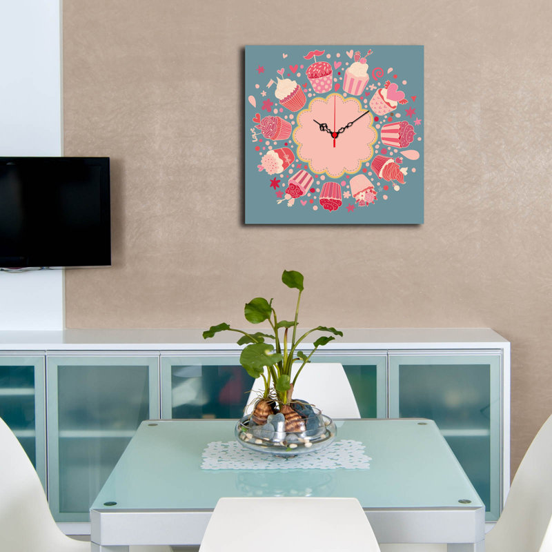 Elegant Decorative Wall Clock, 15.7 x 15.7 inches | 100% MDF, Thickness: 0.2 inches | Stylish Home Décor for Living Room, Bedroom & Office | Modern Design with Minimalist Aesthetic