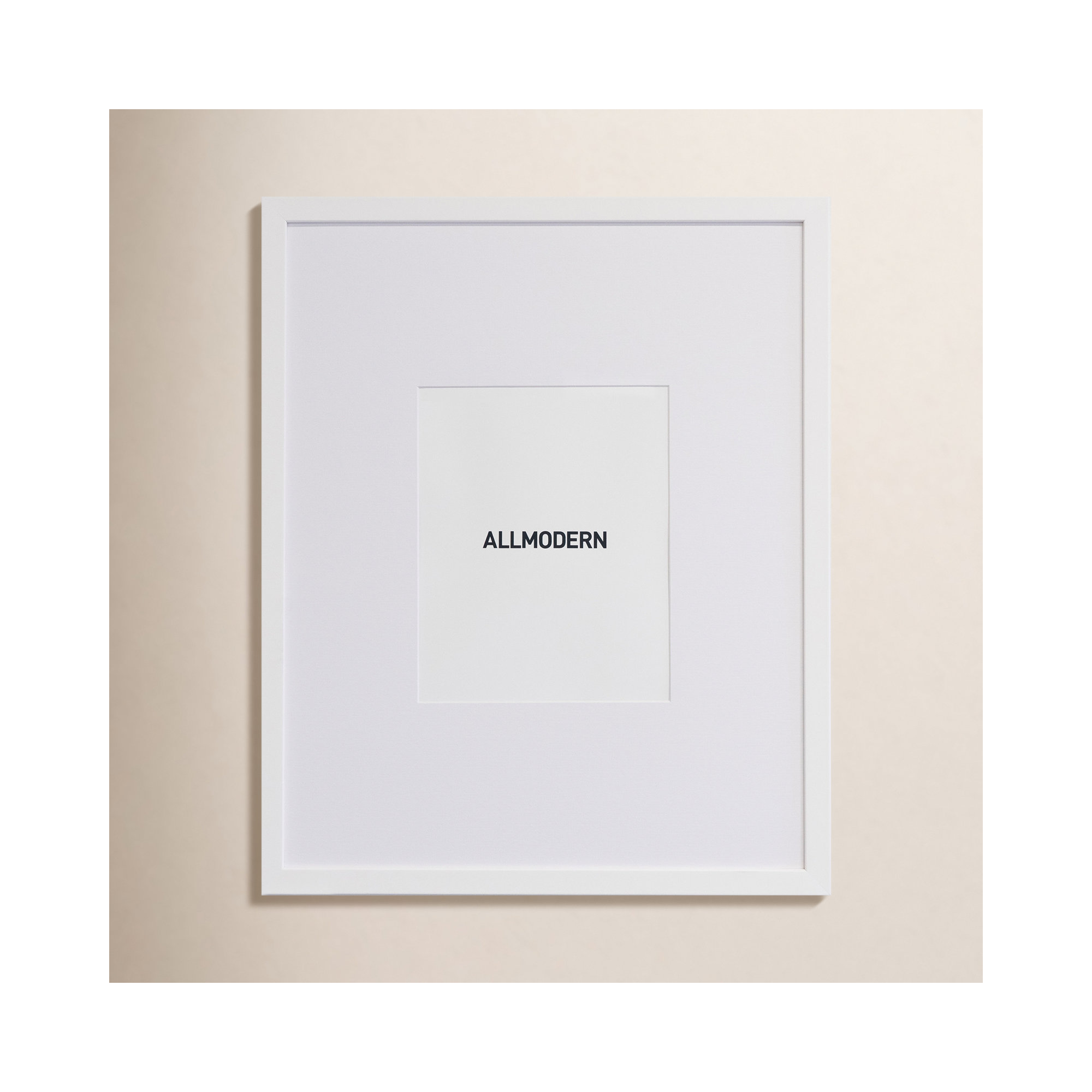 Capullo Wood Matte Picture Frame with Mat, White, 18" x 24", 12" x 18"