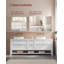 Pharmacie avec miroir, miroir de salle de bain avec rangement, miroir de salle de bain, miroir mural, tablettes réglables, 5,9 x 23,6 x 21,7 pouces, blanc