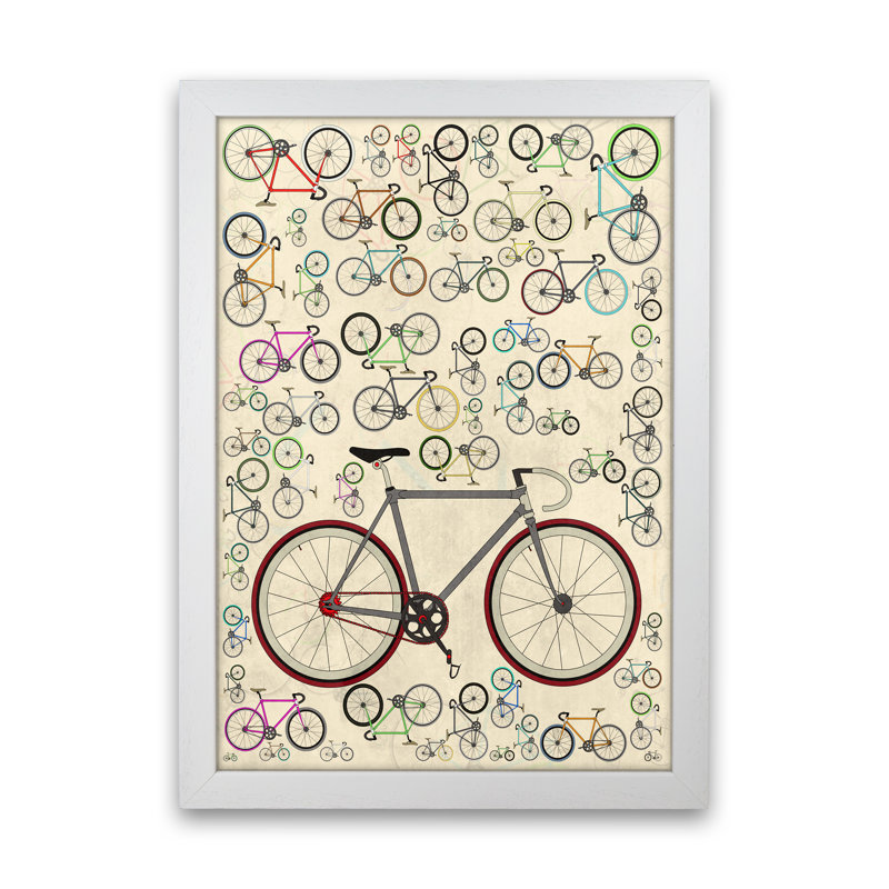 Fixie - Print, 84cm H x 60cm W x 3cm D, White Framed