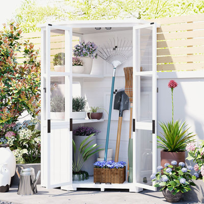 Armoire de rangement en bois pour l'extérieur