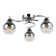 Tsuguko 3-Light 45cm Chrome Silver Semi Flush Mount Ceiling Light