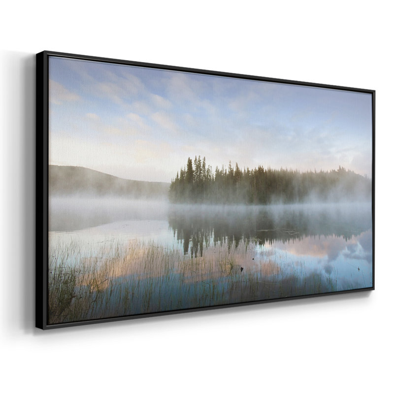 «East Inlet Early Morning», toile tendue avec cadre, prête à accrocher, H 21 po x l 41 po, Noir