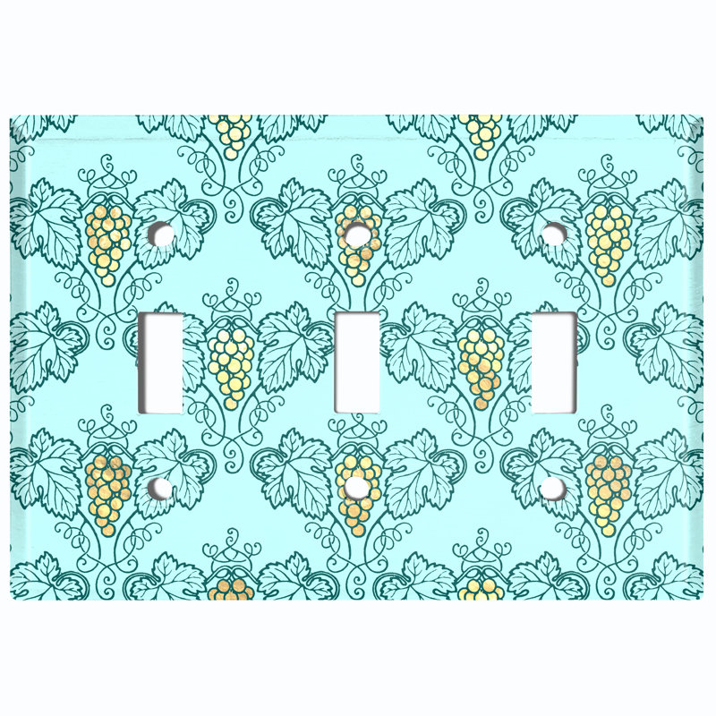 Patterned 3 - Gang Toggle Light Switch Standard Wall Plate