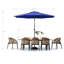 Parasol de marché 120 po, 8 baleines en fibre de verre et UPF de 90, bleu marine-697899459-702979904