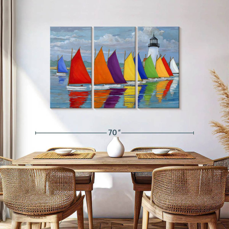 Mehar Rainbow Fleet, 36" H x 57" W