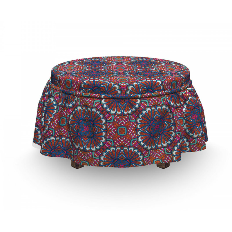 Housse pour repose-pieds tibet fleurs