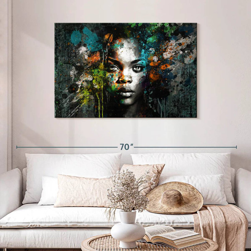 Charme africain grunge Leisha, H 30 po x l 45 po