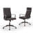 Amaiia Mid-back Ribbed Upholstered Swivel PU Leather Ergonomic Office Desk Chair, Conference Chair-765011716