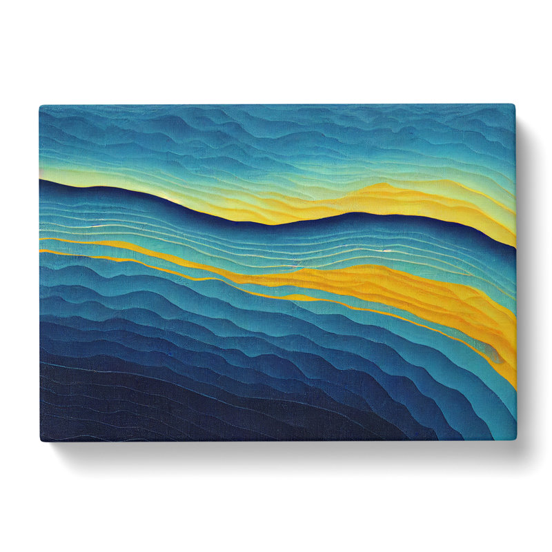Modern Audio Soundwave Art Vol.2 Abstract - Wrapped Canvas, 35cm H x 50cm W x 3cm D