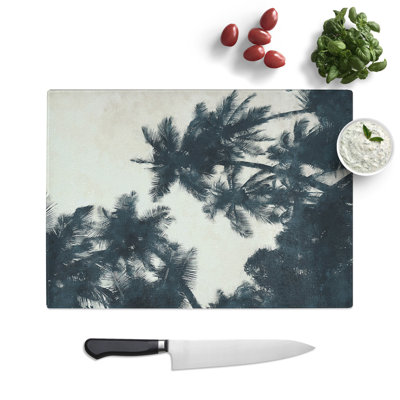 Palm Tree Fronds Painting Chopping Board