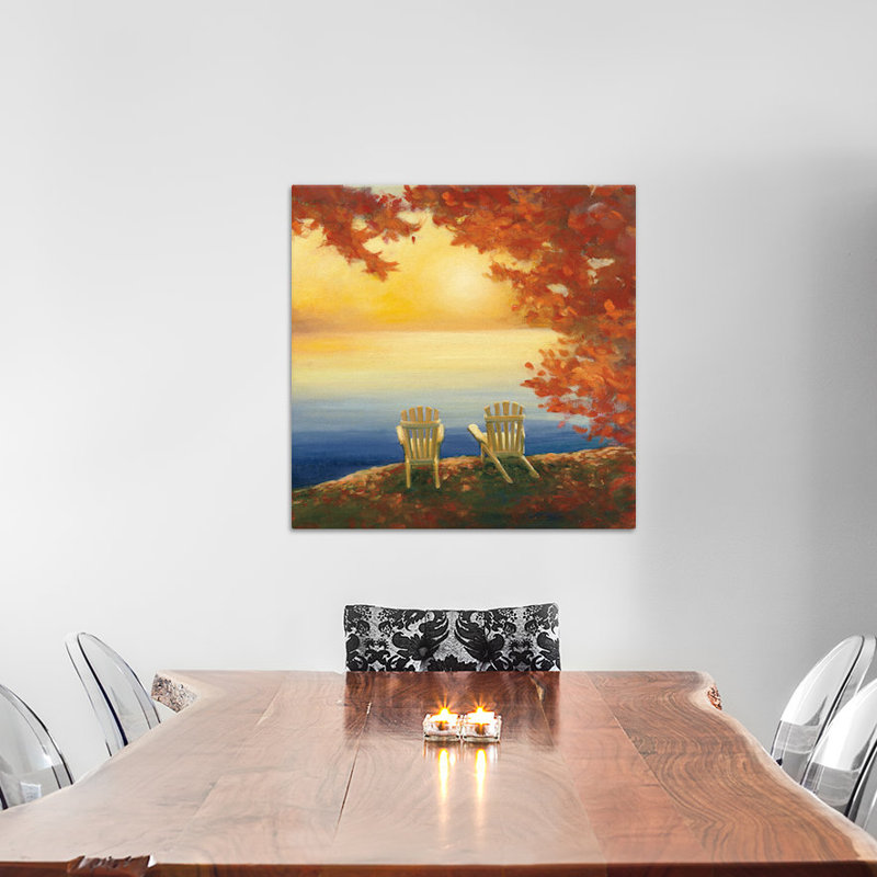 « automne lueur ii », reproduction d’art sur toile tendue, H 12 po x l 12 po x P 0,75 po, Toile tendue, Pas de tapis
