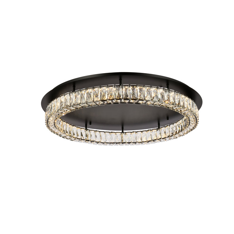 Plafonnier encastré à DEL 17,7 po Bodell, Noir, H 1,6 po x l 33,5 po x P 33,5 po, 45