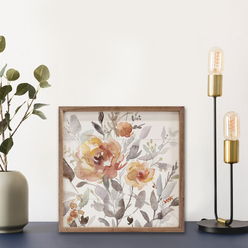 Fleurs ensoleillées I par Carol Robinson, H 16 po x l 16 po