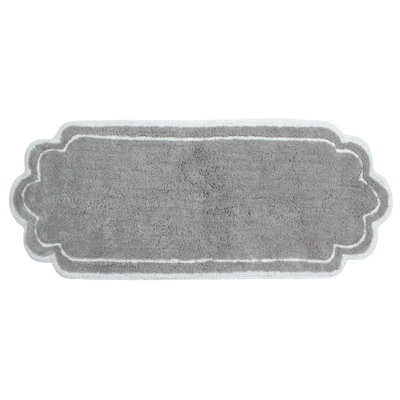 Dobrinka Bath Rug, Gray, 21" W x 54" L