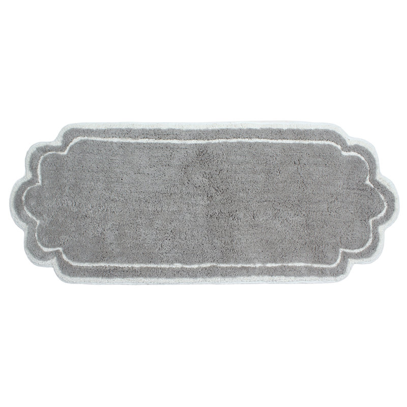 Tapis pour salle de bain Dobrinka, Gris, 21 po x 54 po (rectangle)
