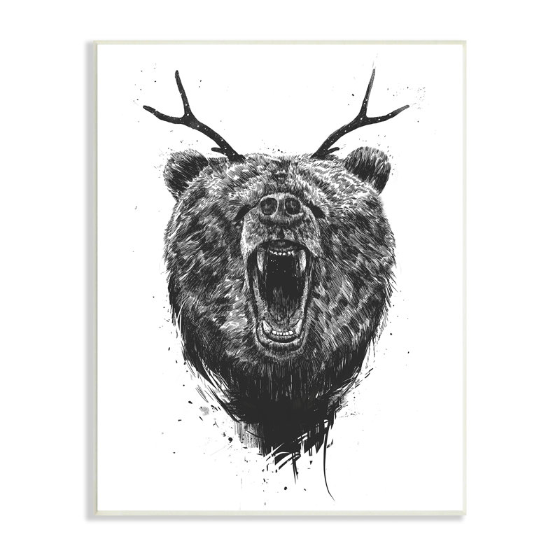 «Bear», Toile tendue, H 19 po x l 13 po x P 1,5 po