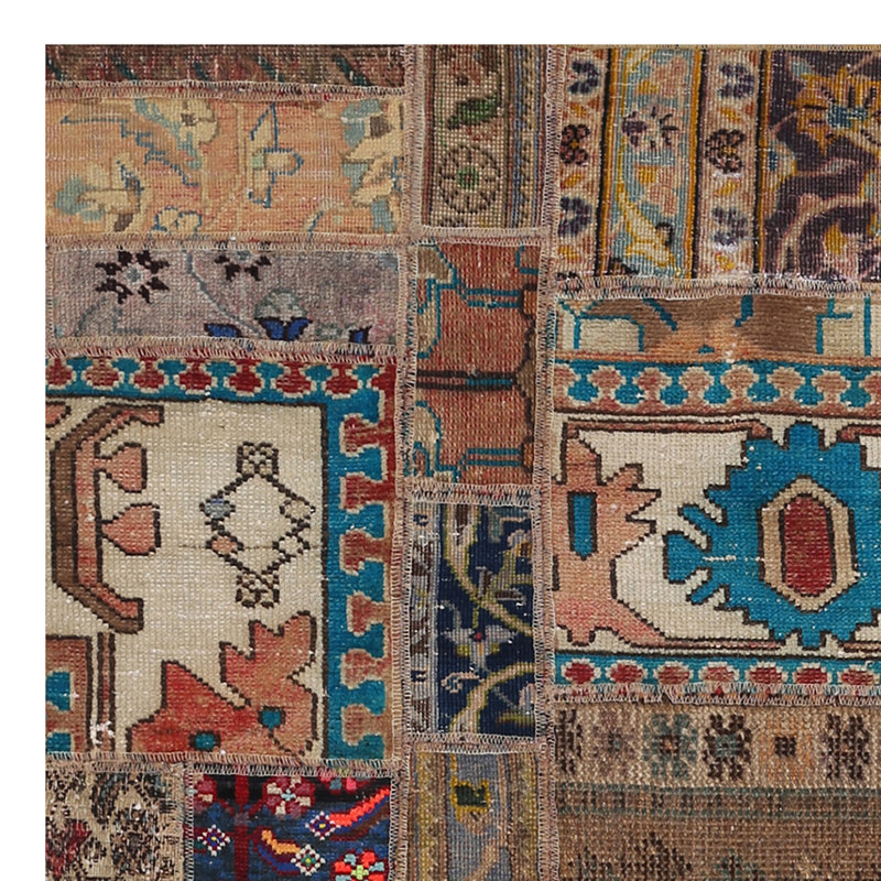 One-of-a-Kind 3'9 X 6' Wool Area Rug in Beige/Red/Blue/Ivory