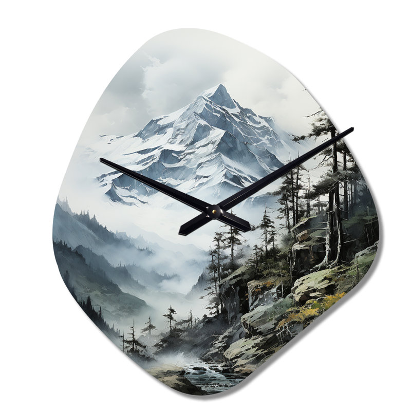Horloges murales asymétriques vertes et blanches, Petit