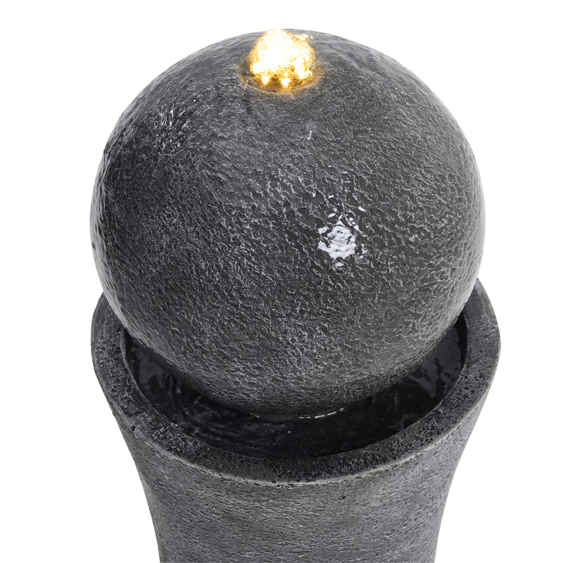 VanVleet Weather Resistant Floor Fountain with Light