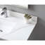 Dessus de meuble-lavabo en pierre frittée chaleureusement élégant 43 x 22 avec lavabo en céramique et belle apparence de luxe