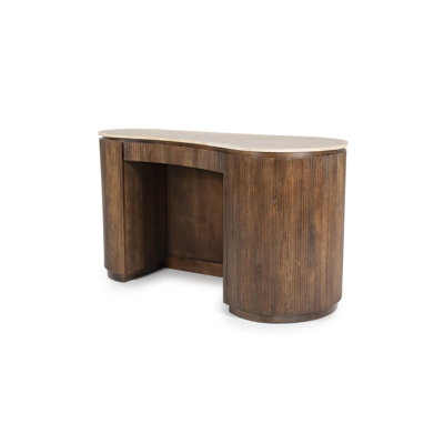 Bureau d'ordinateur incurvé de 51 po avec armoire
