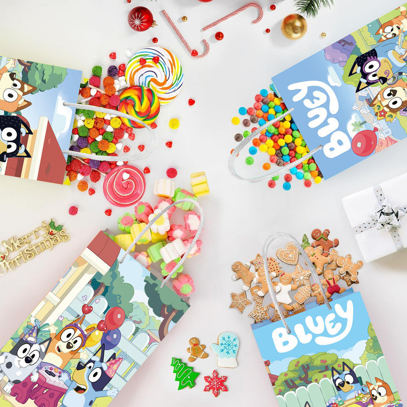 Ensemble de 16 sacs-cadeaux pour enfants Bluey