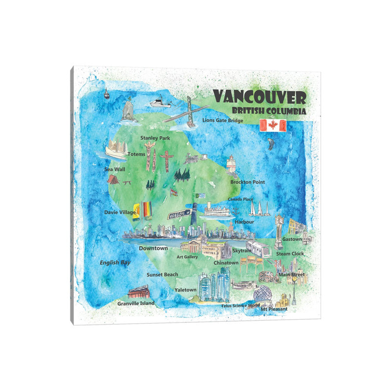 Vancouver, British Columbia, Canada Travel by Markus & Martina Bleichner - Wrapped Canvas Print, 30.48 cm H x 30.48 cm W