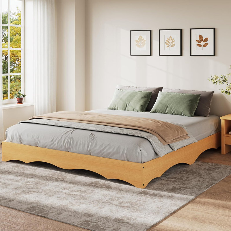 Structure de lit plateforme California, California King, Yellow