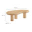 Table basse d'extérieur texturée en travertin Elowen