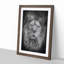The Proud Lion in Abstract - Picture Frame Graphic Art Print on MDF-55763365-55763366