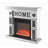 W 46" X D 12.6 X H 41"Acrylic Diamond Mirror Fireplace Cabinet, TV Fireplace Cabinet