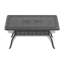 Ensemble de salle à manger 7 pièces en fonte d'aluminium toutes saisons, comprenant 6 chaises pivotantes et une table rectangulaire avec cadre noir-1566669442