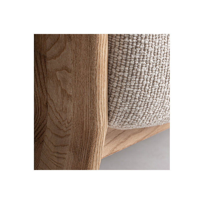 Fauteuil d'appoint Nara, Brun, Beige
