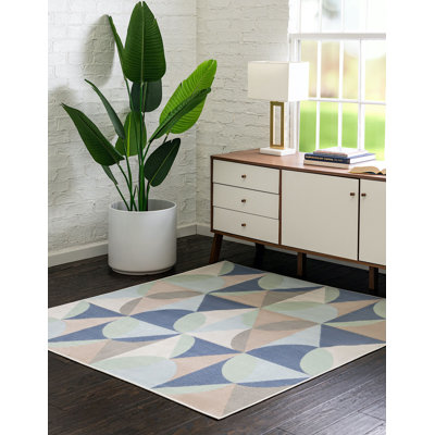 Tapis contemporain contemporain de couleur turquoise kaki