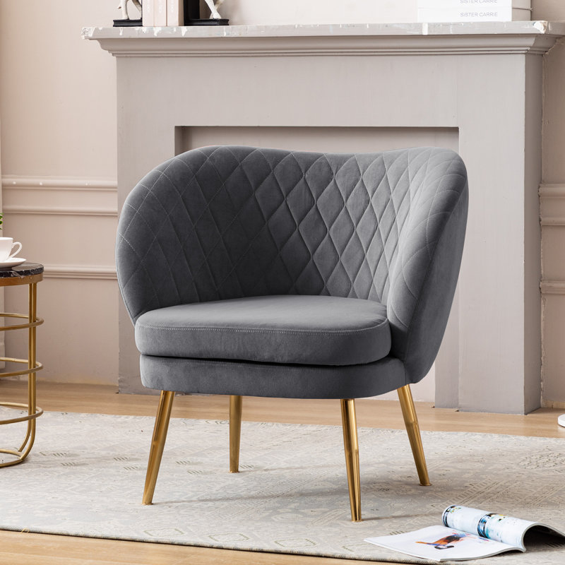 Fauteuil demi-tonneau l 32 po, Gris