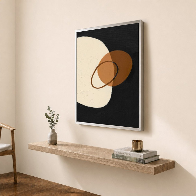 Circular Abstract Black par Patricia Pinto - Impression sur toile