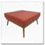 Grand repose-pieds carré de style Mid-Century
