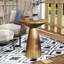 Petite table d'appoint de patio, table d'appoint d'extérieur en métal sans assemblage-1357773986