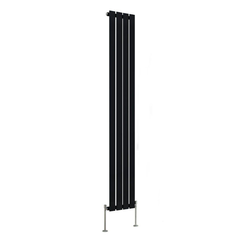 Shonnard Vertical Single Flat Panel Radiator, Normal Black, 180cm H x 27.2cm W