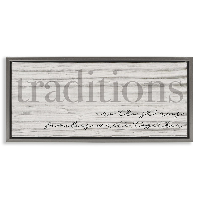 Family Traditions, Cadre flottant gris lustré, H 11 po x l 25 po