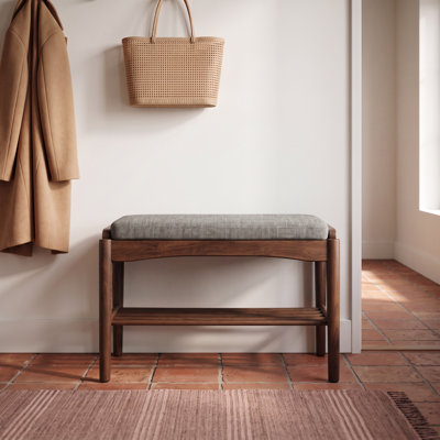 Banc à chaussures en noyer noir