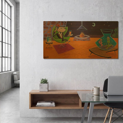 Tableau mural en métal doré « Sea Monkey » de Beatnik, 122 x 61 cm
